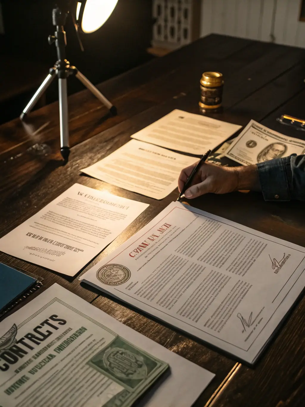 A clear and concise offer document being presented by an Ark Valley Homes representative to a homeowner, illustrating the transparent offer process.